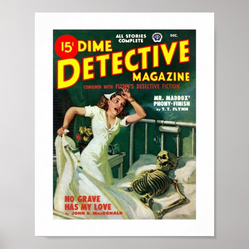 Dime Detective Magazine Dec 1948 Poster