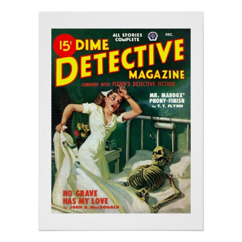 Dime Detective Magazine Dec 1948 Poster