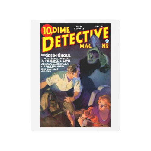Dime Detective Magazine Jun 1935 Metal Print
