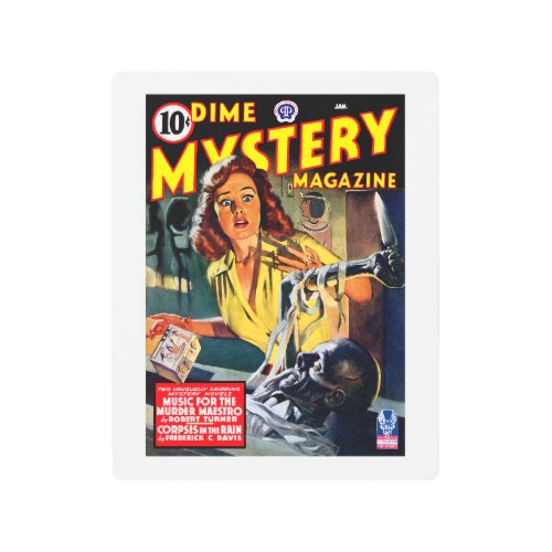 Dime Mystery Magazine Jan 1943 Metal Print