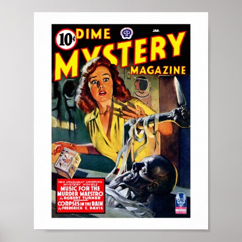 Dime Mystery Magazine Jan 1943 Poster