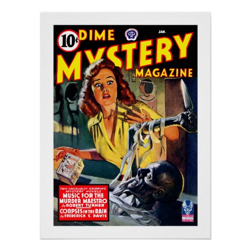 Dime Mystery Magazine Jan 1943 Poster