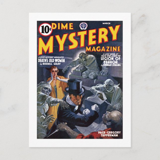 Dime Mystery Magazine (Mar, 1941) Postcard (Front)
