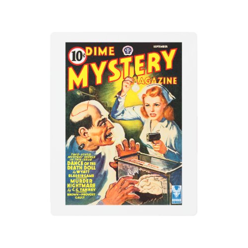 Dime Mystery Magazine Sep 1942 Metal Print