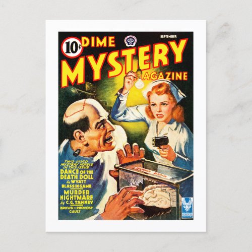 Dime Mystery Magazine Sep 1942 Postcard