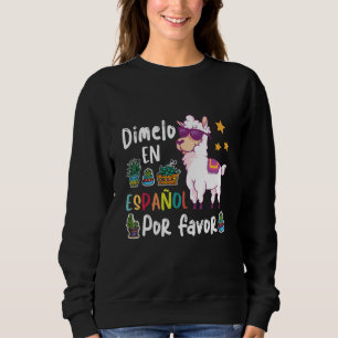 Dimelo En Espanol Por Favor Alpaca Animals Wool Ll Sweatshirt