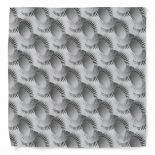 Dimensional Baseball (black and white) Bandana
