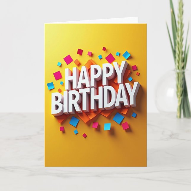 Dimensional Birthday Card (Front)