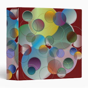 Dimensional Circles Multicolored Binder