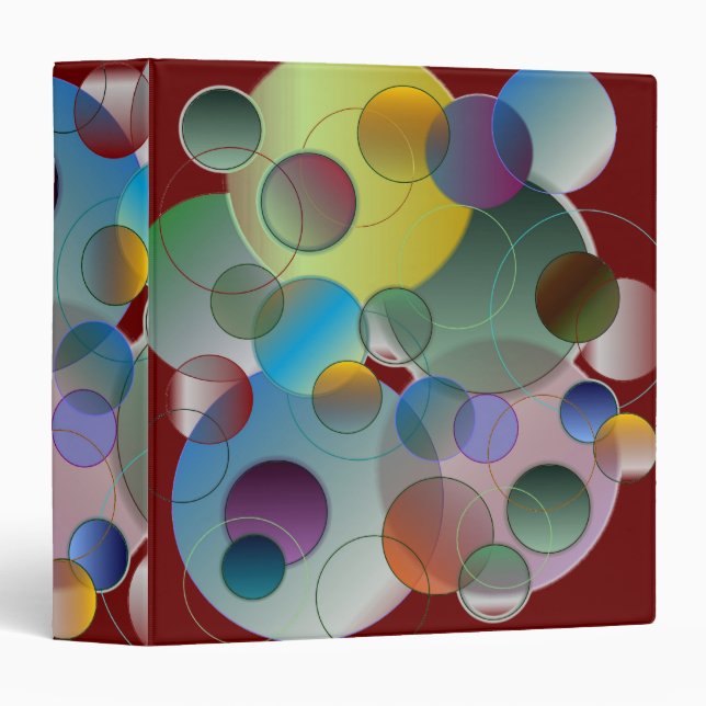 Dimensional Circles Multicolored  Binder (Front/Spine)