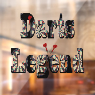 Dimensional Darts Legend Picture Logo, Window Cling