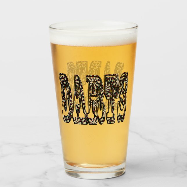 Dimensional Darts Logo, Glass (Front Filled)