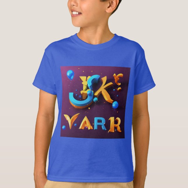 "Dimensional Elegance: 3D Yar Logo Tee" T-Shirt (Front)