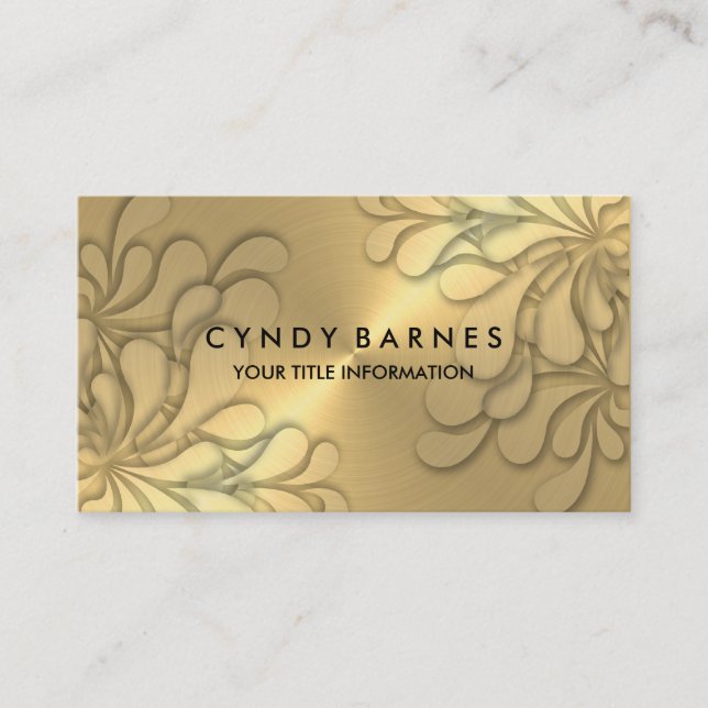Dimensional Gold Sheen Business Card (Front)