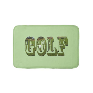 Dimensional Green Golf Picture Logo, Bath Mat