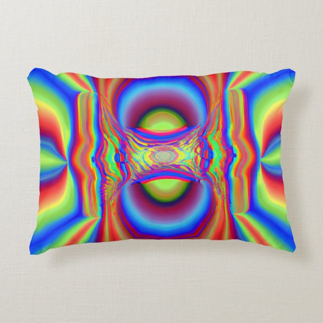Dimensional Intersection Digital Art Accent Pillow (Front)