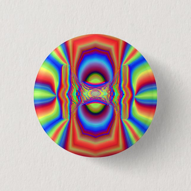 Dimensional Intersection Digital Art Button (Front)
