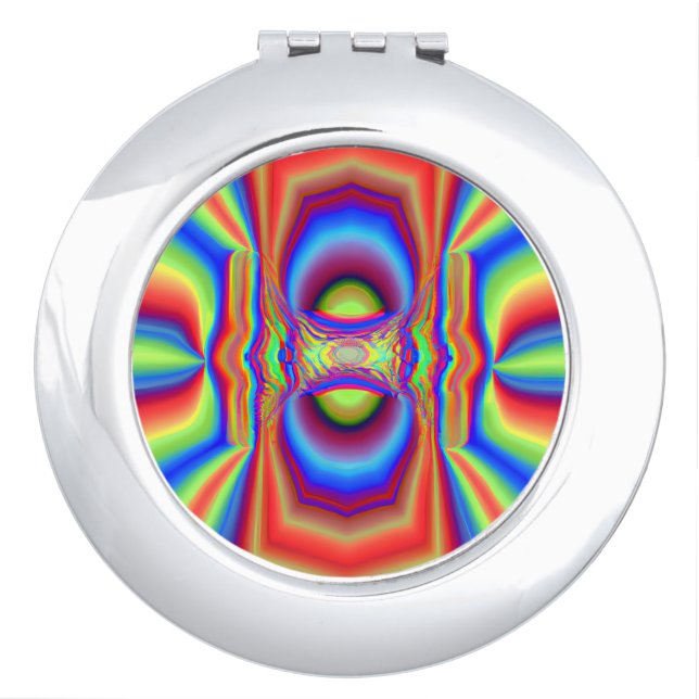 Dimensional Intersection Digital Art Compact Mirror (Front)