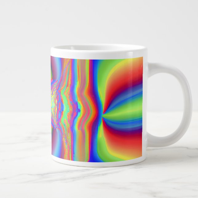 Dimensional Intersection Digital Art Giant Coffee Mug (Right)