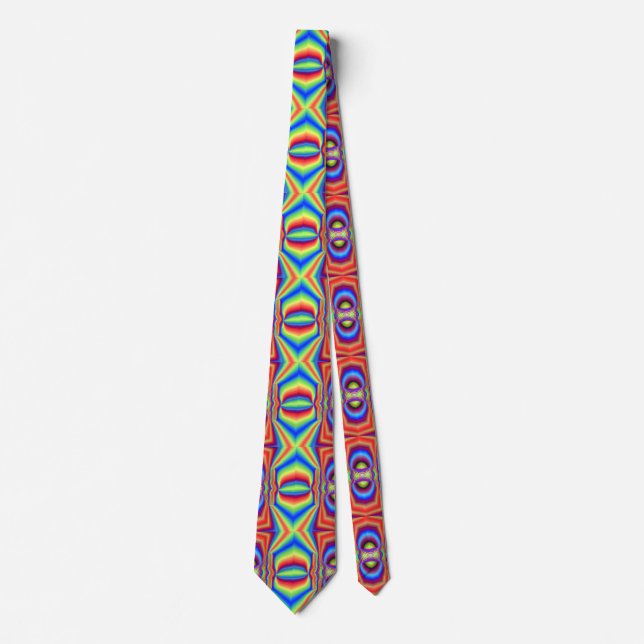 Dimensional Intersection Digital Art Neck Tie (Front)