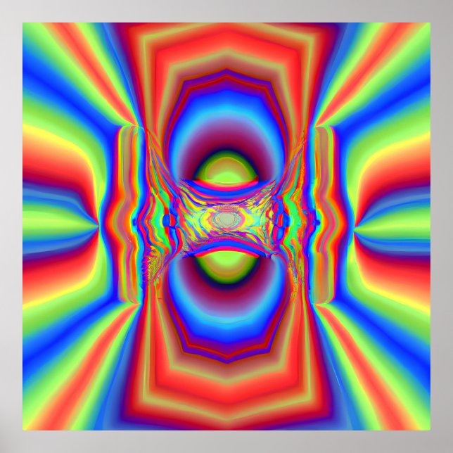 Dimensional Intersection Digital Art Poster (Front)