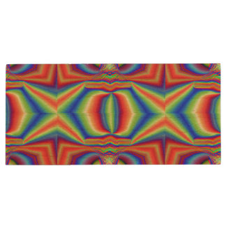 Dimensional Intersection Digital Art Wood Flash Drive