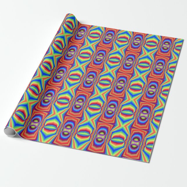 Dimensional Intersection Digital Art Wrapping Paper (Unrolled)