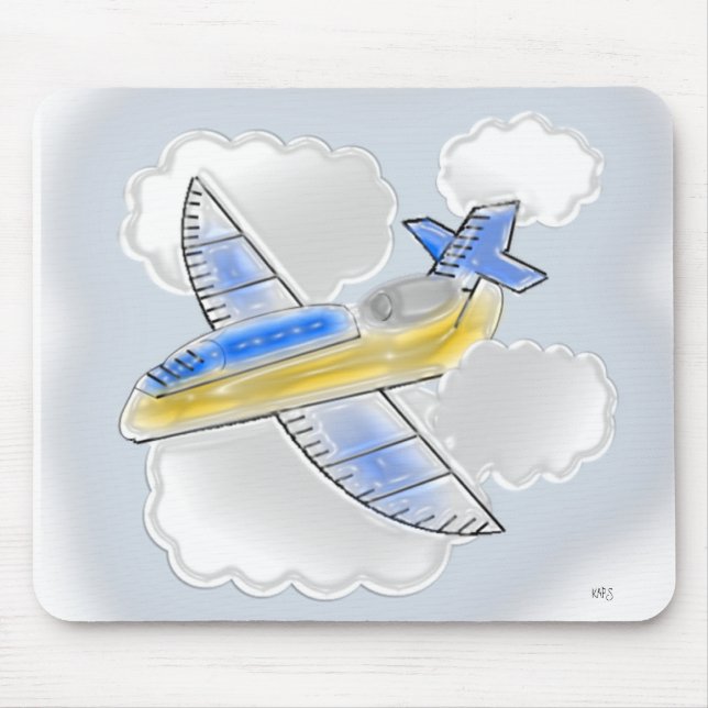 Dimensional  Jet Airplane Mouse Pad (Front)
