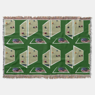 Dimensional Lawn Bowls Design, Throw Blanket