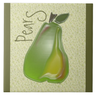 Dimensional Pear Fruit Tile