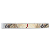 Dimensional Square-J Silver Finish Tie Bar (Front)