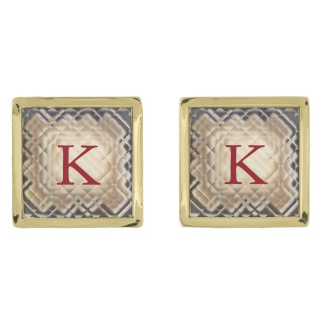 Dimensional Square-K Cufflinks (Front)