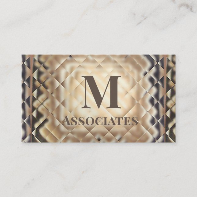 Dimensional Square-M Business Card (Front)