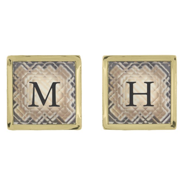 Dimensional Square-MH Cufflinks (Front)