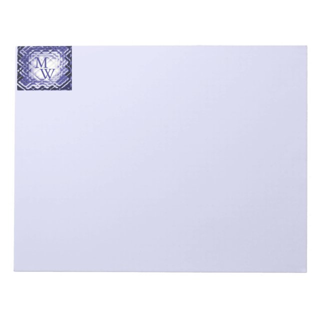 Dimensional Square-Navy-MW  Notepad (Front)