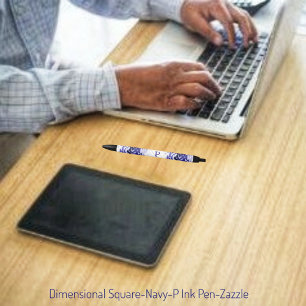Dimensional Square-Navy-P Pen