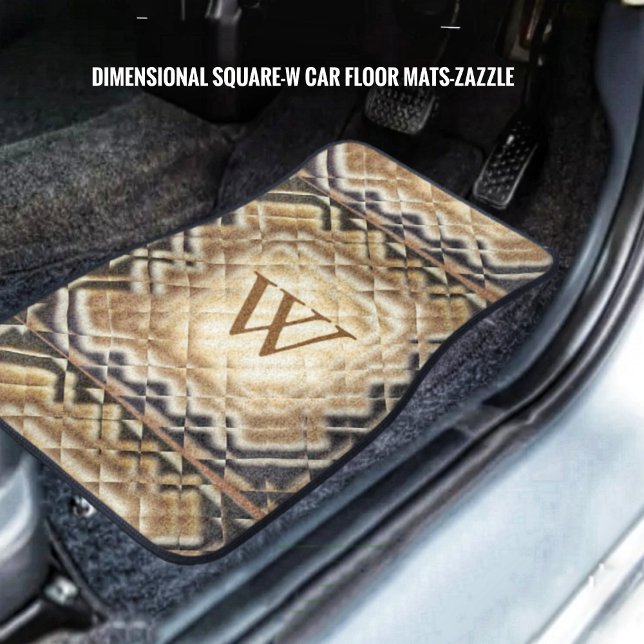 Dimensional Square-W Car Floor Mat (Creator Uploaded)