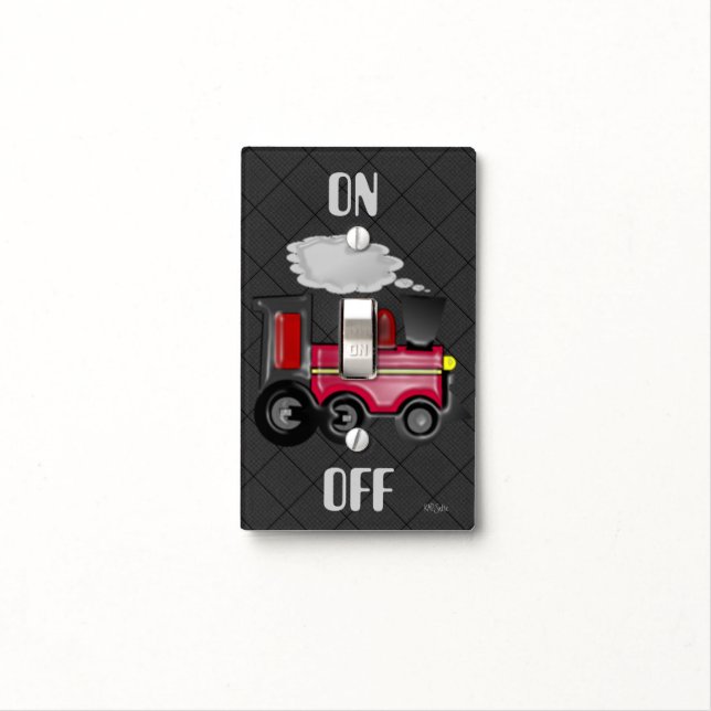 Dimensional Train (on/off) Light Switch Cover (In Situ)