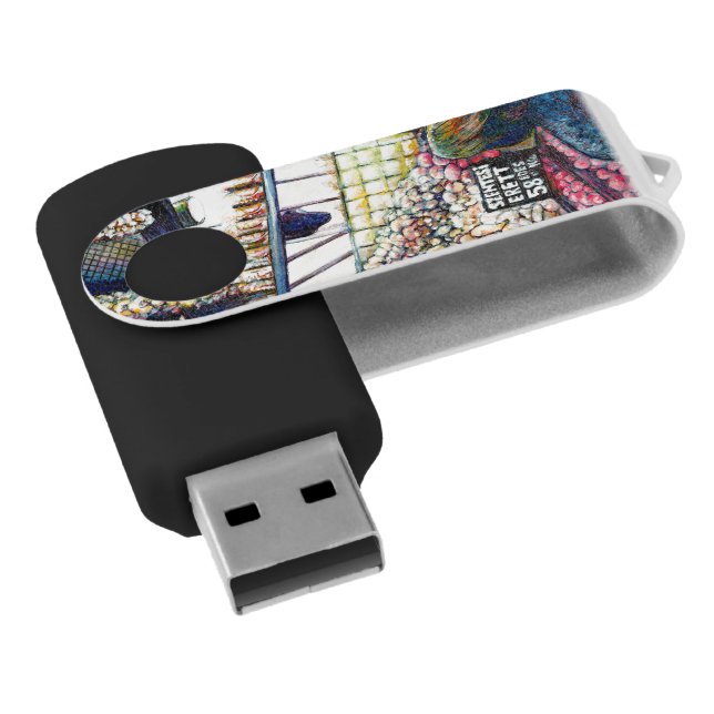 Dimensions of Curiosity Flash Drive (Angled)