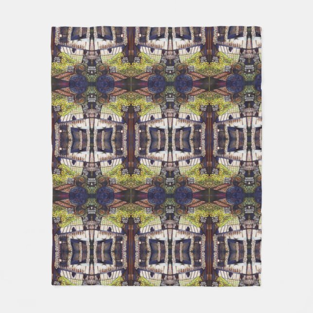 Dimensions of Curiosity Fleece Blanket (Front)