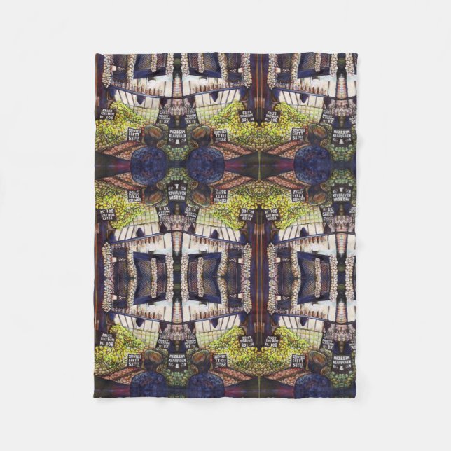 Dimensions of Curiosity Fleece Blanket (Front)