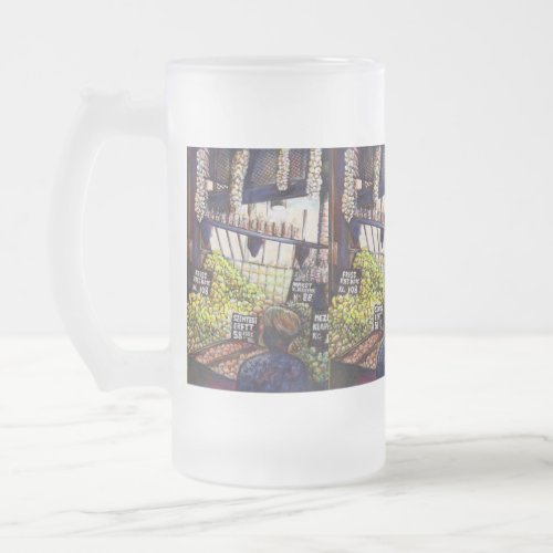 Dimensions of Curiosity Frosted Glass Beer Mug