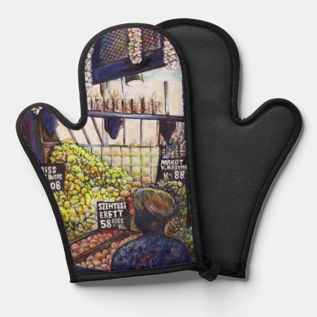 Dimensions of Curiosity Oven Mitt (Front/Back)