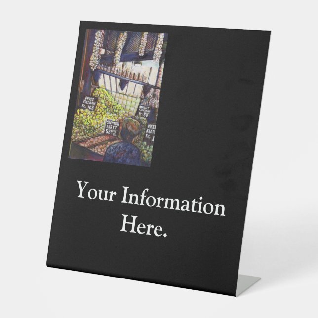 Dimensions of Curiosity Pedestal Sign (Front)