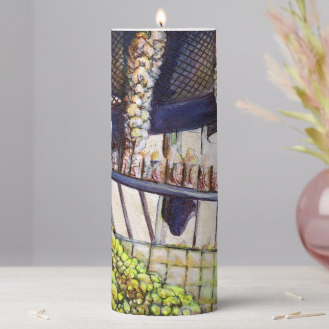 Dimensions of Curiosity Pillar Candle (In Situ)