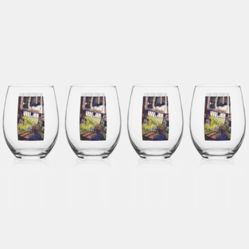 Dimensions of Curiosity Stemless Wine Glass