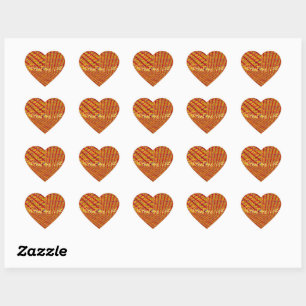 Dimensions of Happiness Tweed Textured Playful Heart Sticker