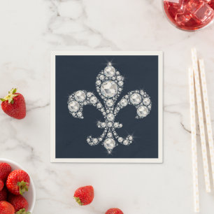 Dimond Fleur de Lis Royal Napkins