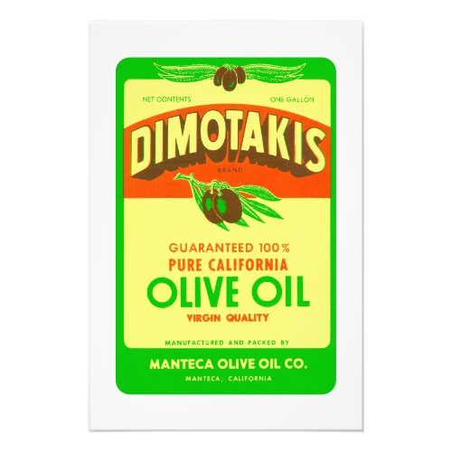 Dimotakis Family Olive Oil Co Manteca CA Photo Print