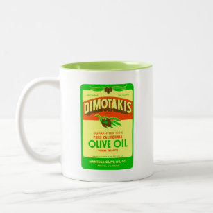 Dimotakis Family Olive Oil Co. Manteca California Two-Tone Coffee Mug
